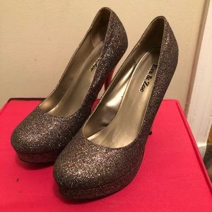 EVA &ZOE multi sparkle/glitter high heel